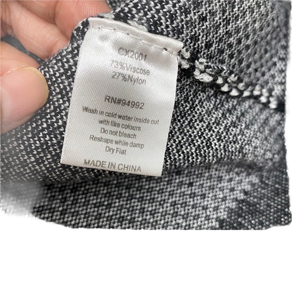 P Luca Milano striped Sweater Tunic Color Block Checkered Black White 90s M - Picture 6 of 10